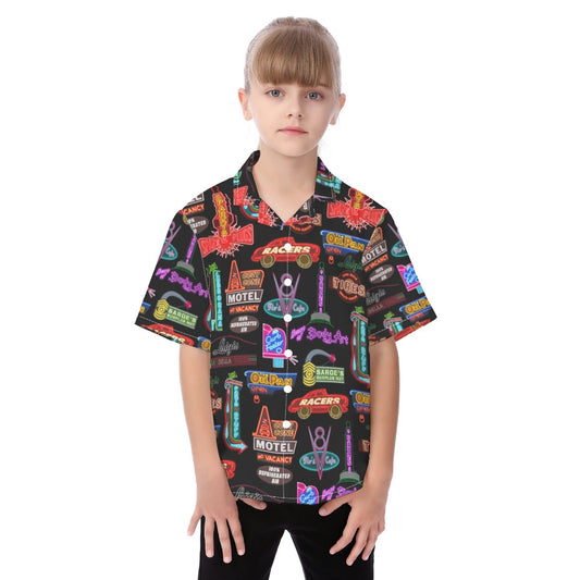 Cars Land Neon Shirt, Disney Hawaiian Kid Shirt, Pixar Button Up Shirt, Lightning McQueen Birthday, Radiator Springs Racers, Cozy Cone Motel