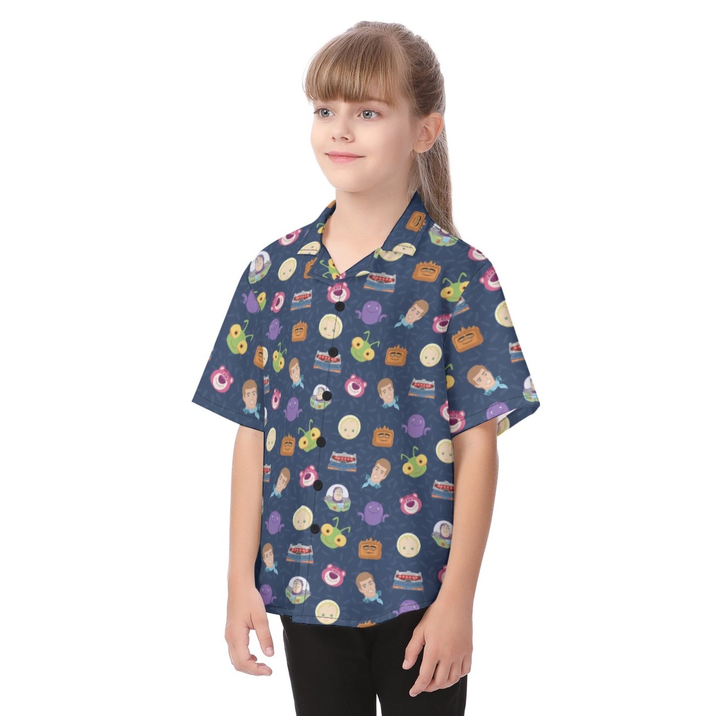 Disney Toy Story Hawaiian Kid Shirt, Lotso's Gang Button Up Cosplay, Hollywood Studios, Pixar Character Matching, Summer Vacation T-shirt