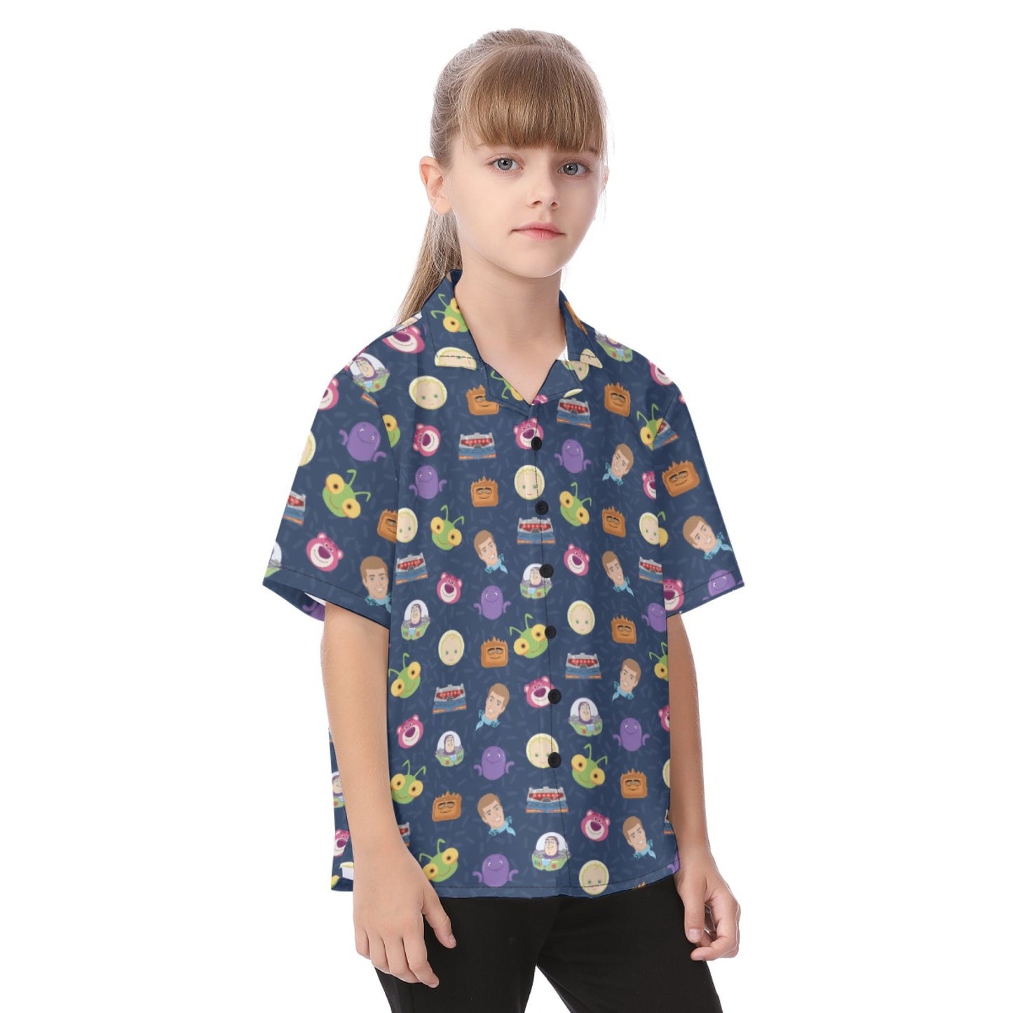 Disney Toy Story Hawaiian Kid Shirt, Lotso's Gang Button Up Cosplay, Hollywood Studios, Pixar Character Matching, Summer Vacation T-shirt