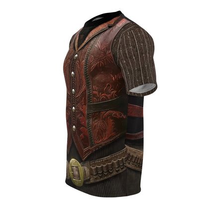 Arthur Wild West Cowboy Shirt, Red Dead Games Character Costume