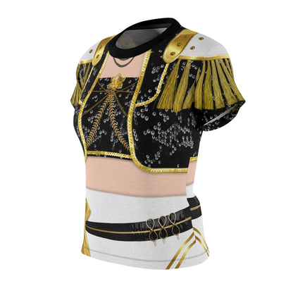 Kpop Black Gold Women's Shirt, K-Pop IdoI Girl Group Inspired Cosplay Costume