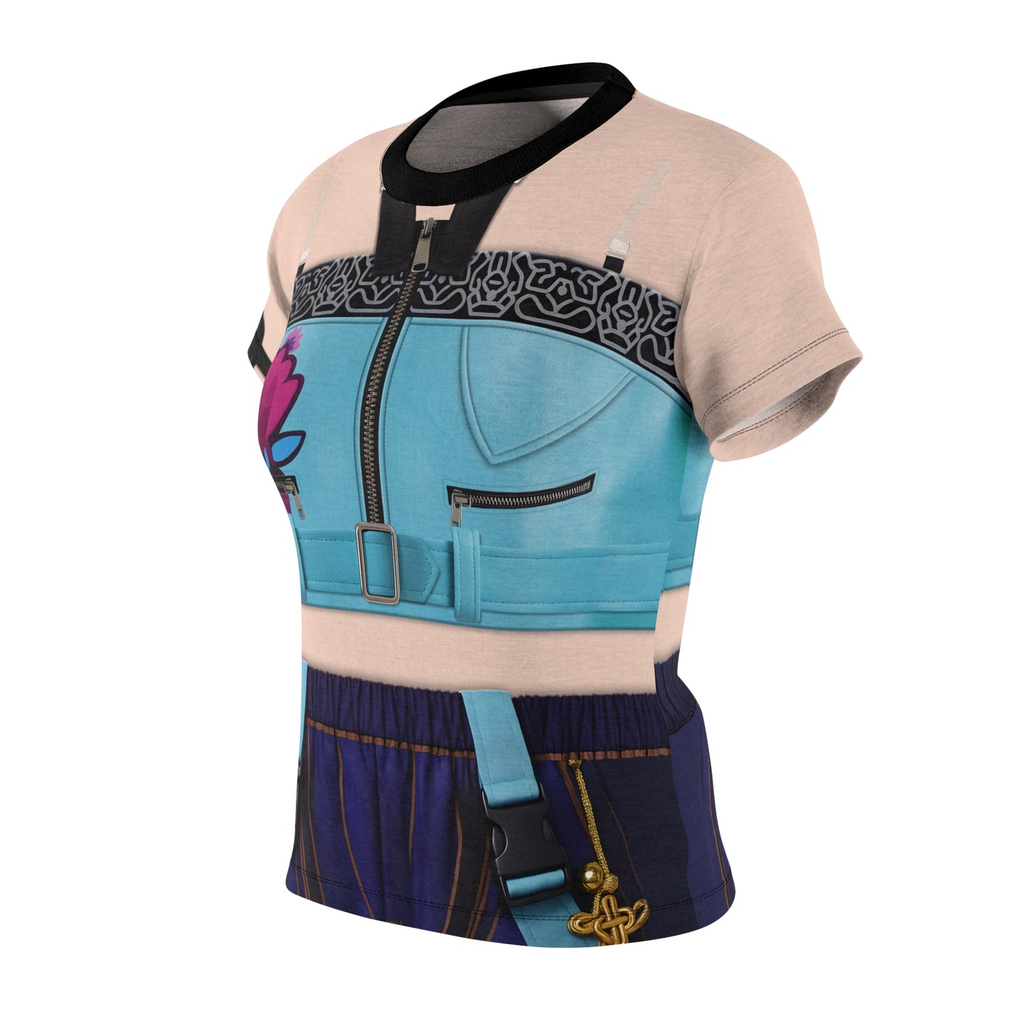 Kpop Blue Style Women's Shirt, IdoI Girl Group Inspired Cosplay Costume