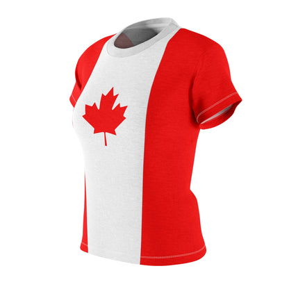Canada Soccer 2026 Fan Women's Shirt, Retro Canada Flag Costume