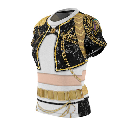 Kpop Black Gold Stage Performance Women's Shirt, K-Pop IdoI Girl Group Inspired Cosplay Costume