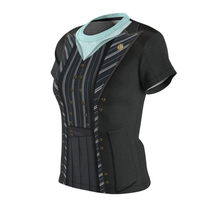 Elphaba Black Striped Shiz Uniform 2 Women's Shirt, Wicked Character Inspired Costume