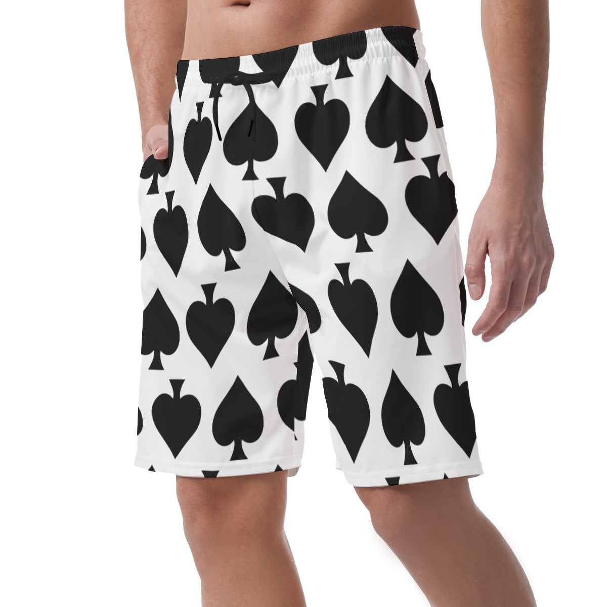 Card Soldiers Ace Of Spades Shorts Pants, Alice in Wonderland Costume, Easy Summer Vacation Trip Pants, Elastic Waistband Shorts, Beach Pants