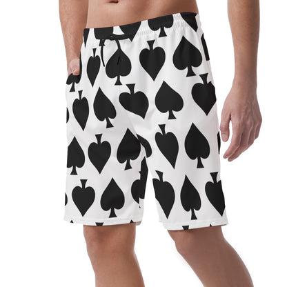 Card Soldiers Ace Of Spades Shorts Pants, Alice in Wonderland Costume, Easy Summer Vacation Trip Pants, Elastic Waistband Shorts, Beach Pants