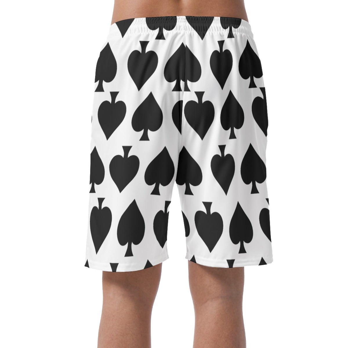Card Soldiers Ace Of Spades Shorts Pants, Alice in Wonderland Costume, Easy Summer Vacation Trip Pants, Elastic Waistband Shorts, Beach Pants