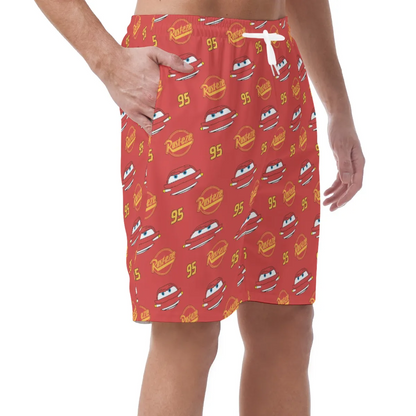 Lightning McQueen Shorts Pants, Pixar Cars Costume, Easy Shorts, Elastic Waistband Shorts, Disney Shorts, Mens Disney Shorts, Disney World Shorts, Disneyland Shorts