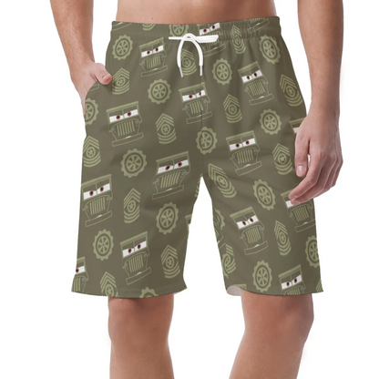 Sarge Shorts Pants, Pixar Cars Costume, Easy Shorts, Elastic Waistband Shorts, Disney Shorts, Mens Disney Shorts, Disney World Shorts, Disneyland Shorts
