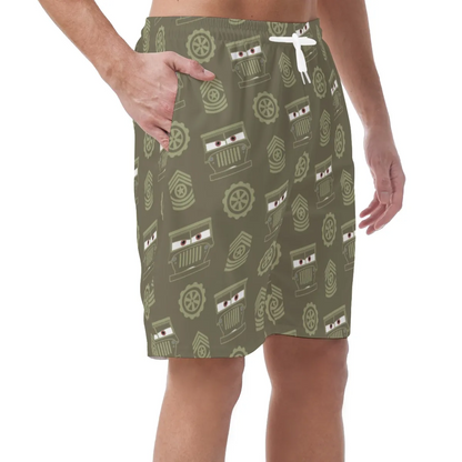 Sarge Shorts Pants, Pixar Cars Costume, Easy Shorts, Elastic Waistband Shorts, Disney Shorts, Mens Disney Shorts, Disney World Shorts, Disneyland Shorts