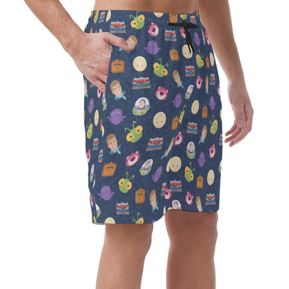 Disney Toy Story Hawaiian Shorts, Lotso's Gang Costume, Pixar Character Matching Outfit, Elastic Waistband Shorts, Summer Sets, Beach Pants