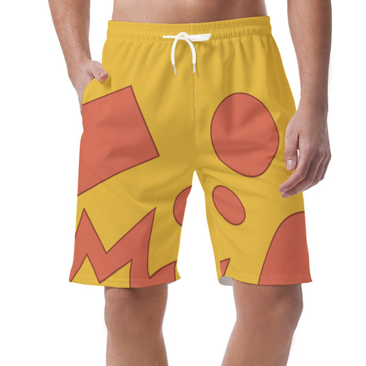 Vacation Genie Short Pants, Geometric Shapes Hawaii Pattern, Disney Aladdin Cosplay, Easy Shorts, Elastic Waistband, Comfy Halloween Costume
