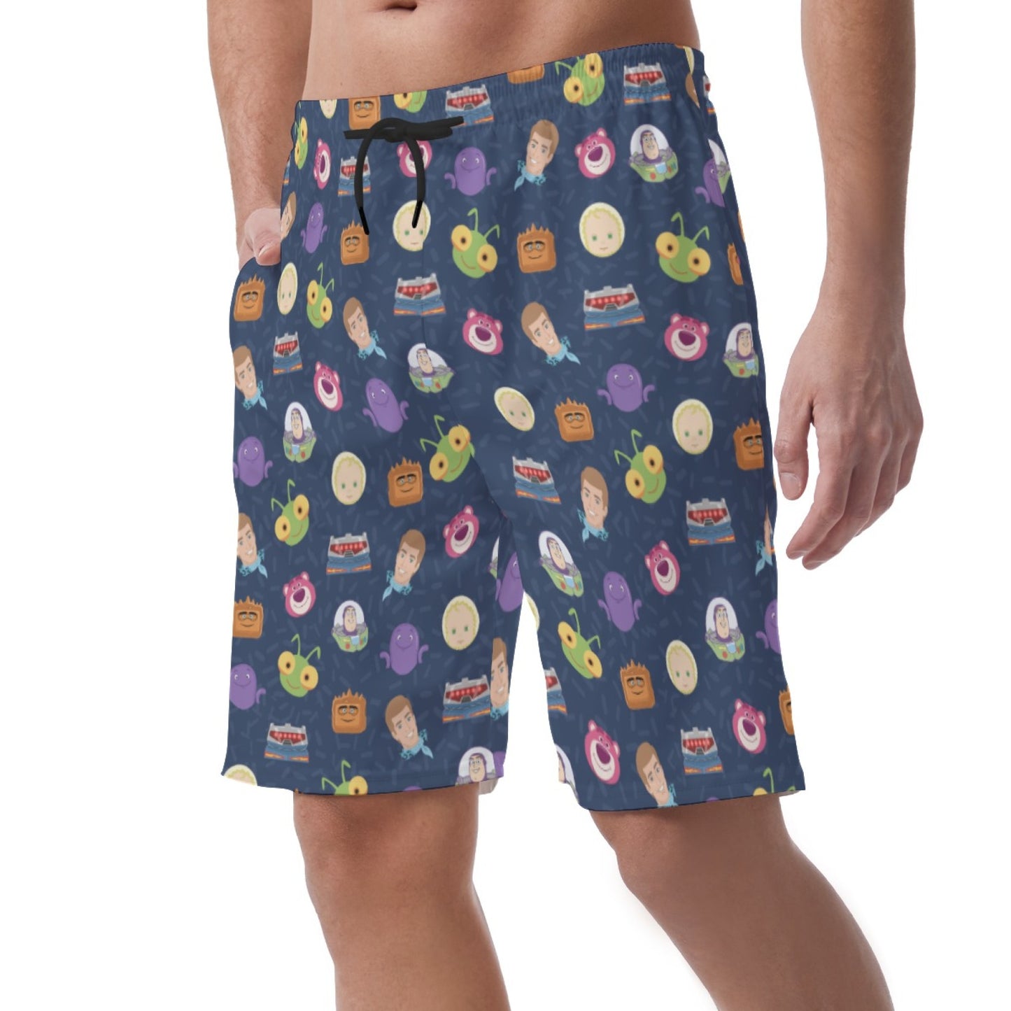 Disney Toy Story Hawaiian Shorts, Lotso's Gang Costume, Pixar Character Matching Outfit, Elastic Waistband Shorts, Summer Sets, Beach Pants