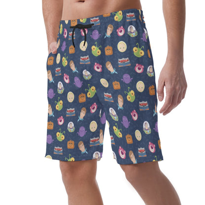 Disney Toy Story Hawaiian Shorts, Lotso's Gang Costume, Pixar Character Matching Outfit, Elastic Waistband Shorts, Summer Sets, Beach Pants