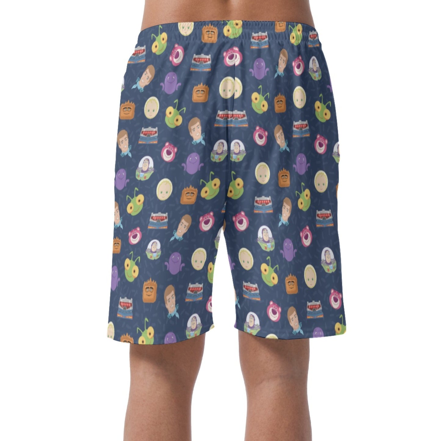 Disney Toy Story Hawaiian Shorts, Lotso's Gang Costume, Pixar Character Matching Outfit, Elastic Waistband Shorts, Summer Sets, Beach Pants