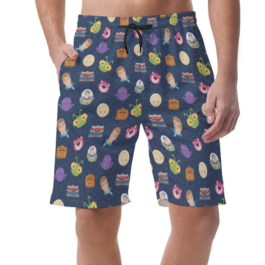 Disney Toy Story Hawaiian Shorts, Lotso's Gang Costume, Pixar Character Matching Outfit, Elastic Waistband Shorts, Summer Sets, Beach Pants