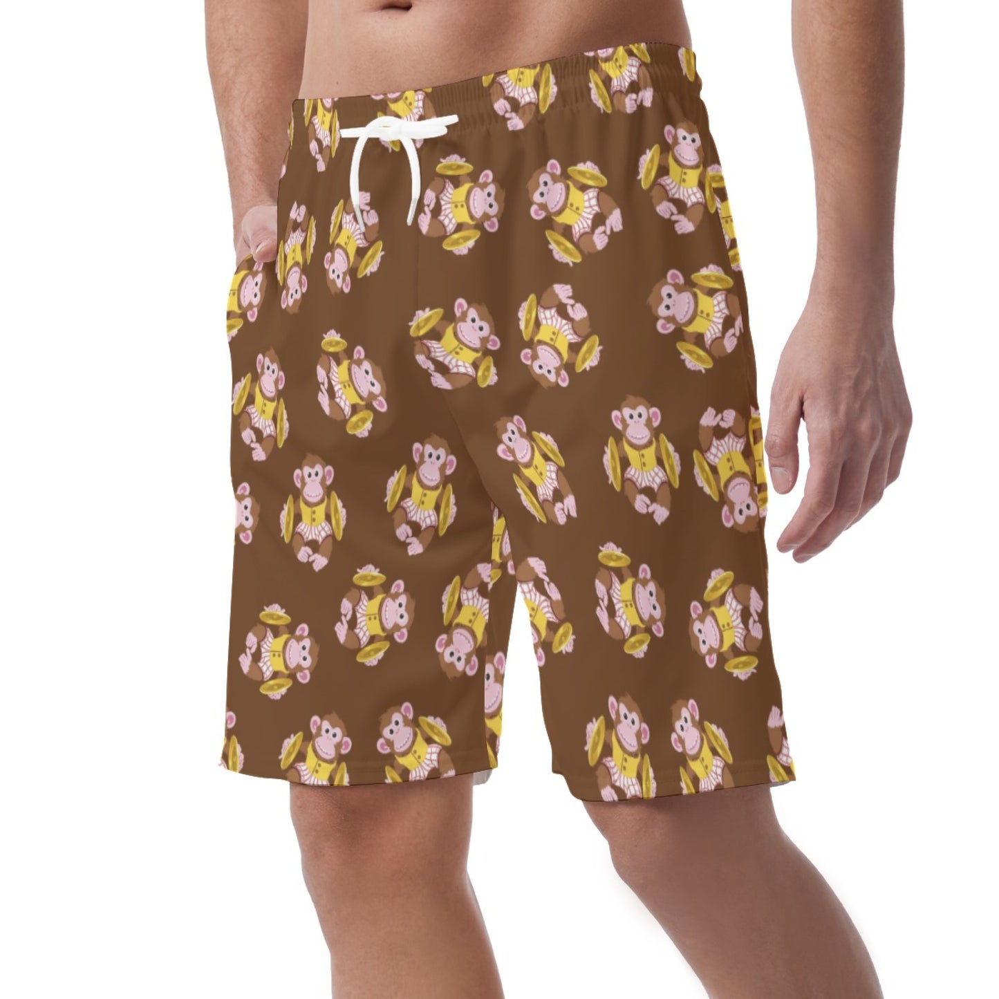 Disney Toy Story Hawaiian Shorts, Monkey Summer Beach Pants, Musical Jolly Chimp, Pixar Character Matching Outfit, Elastic Waistband Shorts