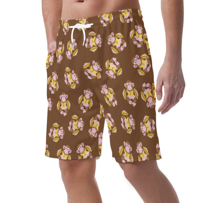 Disney Toy Story Hawaiian Shorts, Monkey Summer Beach Pants, Musical Jolly Chimp, Pixar Character Matching Outfit, Elastic Waistband Shorts