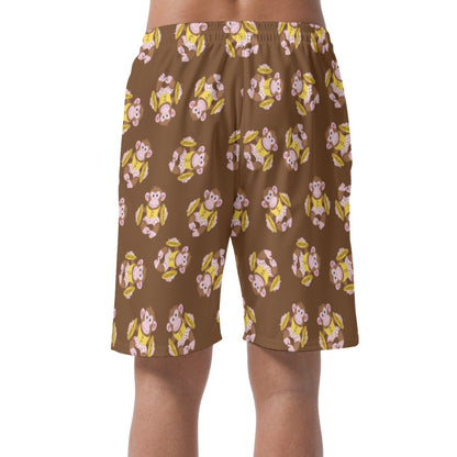 Disney Toy Story Hawaiian Shorts, Monkey Summer Beach Pants, Musical Jolly Chimp, Pixar Character Matching Outfit, Elastic Waistband Shorts