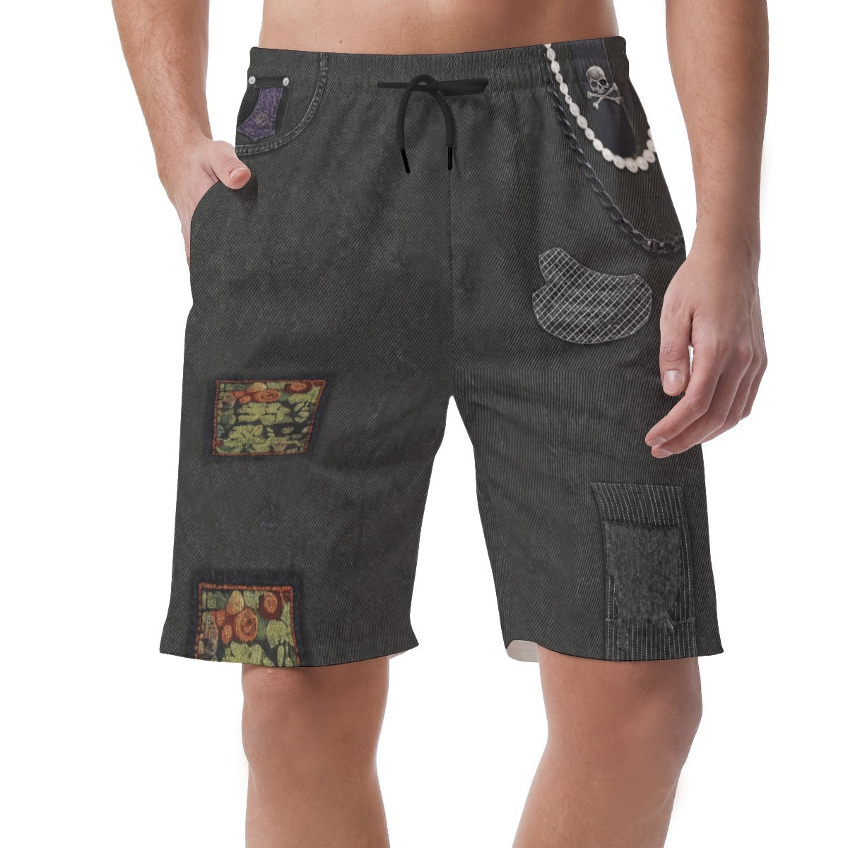 Felix Facilier Shorts Pants, Descendants 5 Wicked Wonderland Costume, Easy Shorts, Elastic Waistband Shorts, Disney Shorts, Mens Disney Shorts, Disney World Shorts, Disneyland Shorts