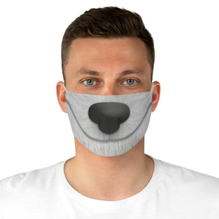 Bolt White German Shepherd Colth Face Mask, Bolt Costume