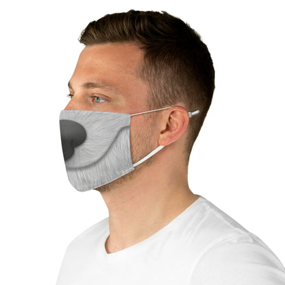 Bolt White German Shepherd Colth Face Mask, Bolt Costume