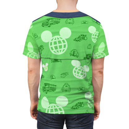 Disney Parking Cast Member Green Shirt, Disney Cast Member Costume