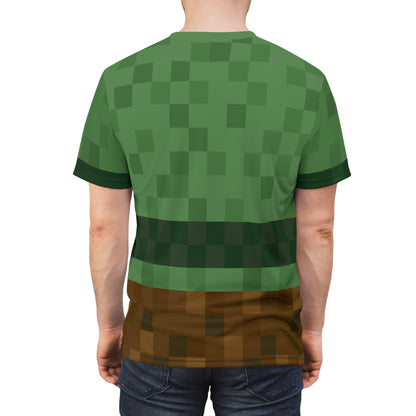 Alex Pixel Gamer Shirt, Video Game Block Character Costume