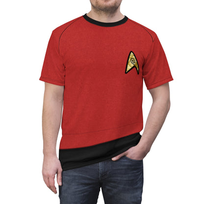 Starfleet Officer Red Uniform Shirt, Starships Costume