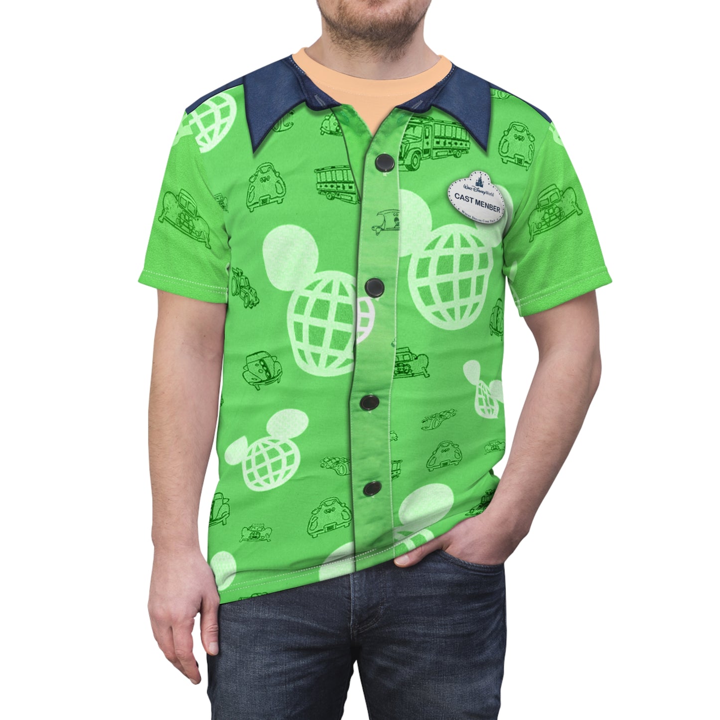 Disney Parking Cast Member Green Shirt, Disney Cast Member Costume
