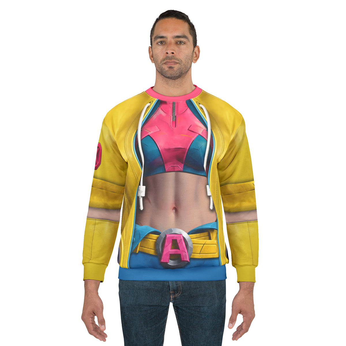 Jubilee Long Sleeve Shirt, Marvel Game Character Costume, X-Men Cosplay, Comic-Con Party Outfit, Halloween Apparel, Mutants Human Costume