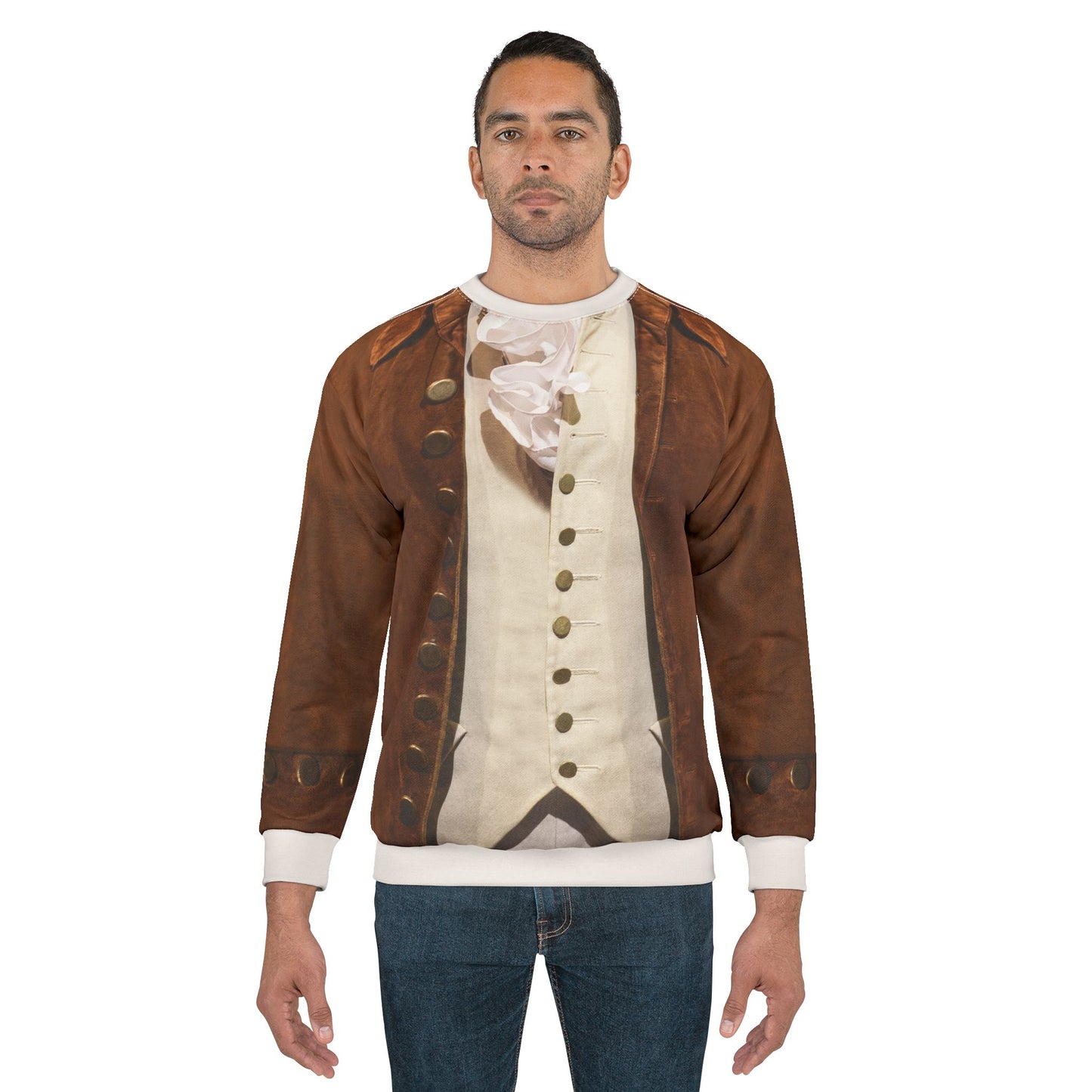 Alexander Military Brown Long Sleeve Shirt, Hamilton Musical Costume