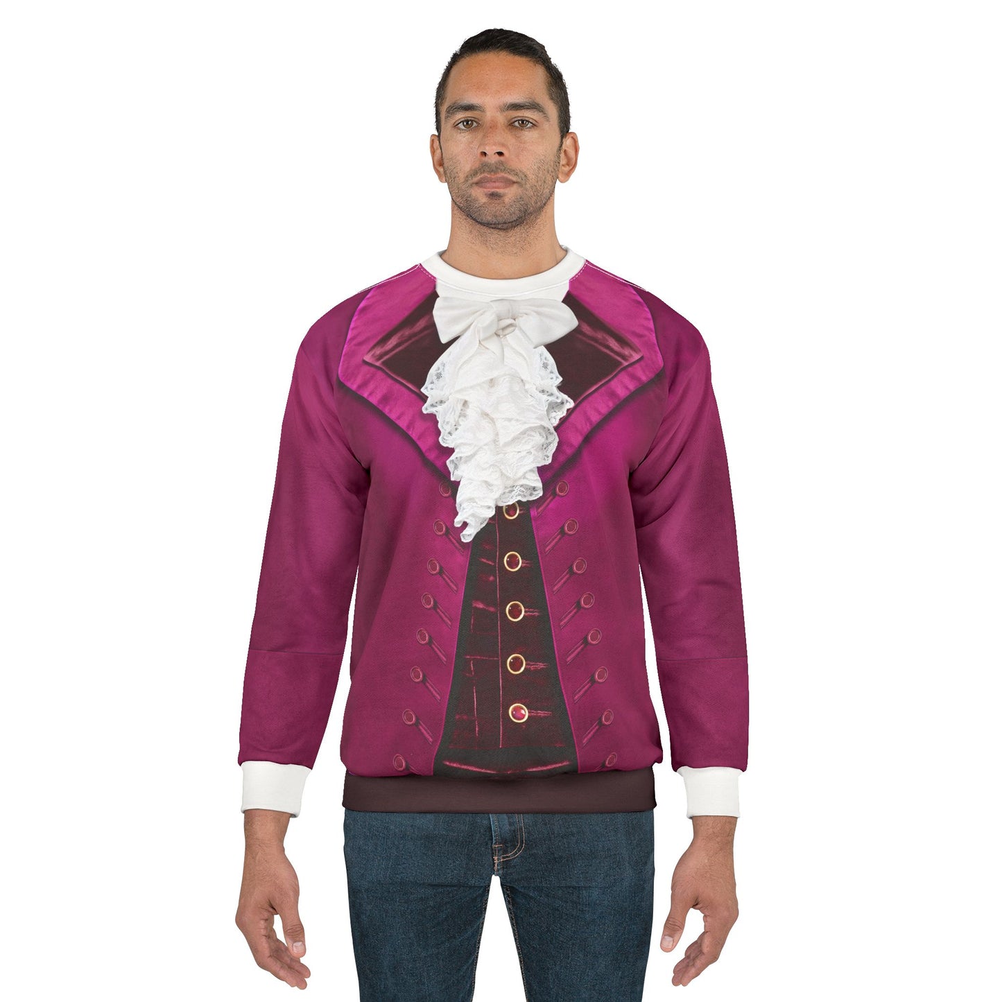 Marquis de Lafayette Purple Long Sleeve Shirt, Hamilton Musical Costume