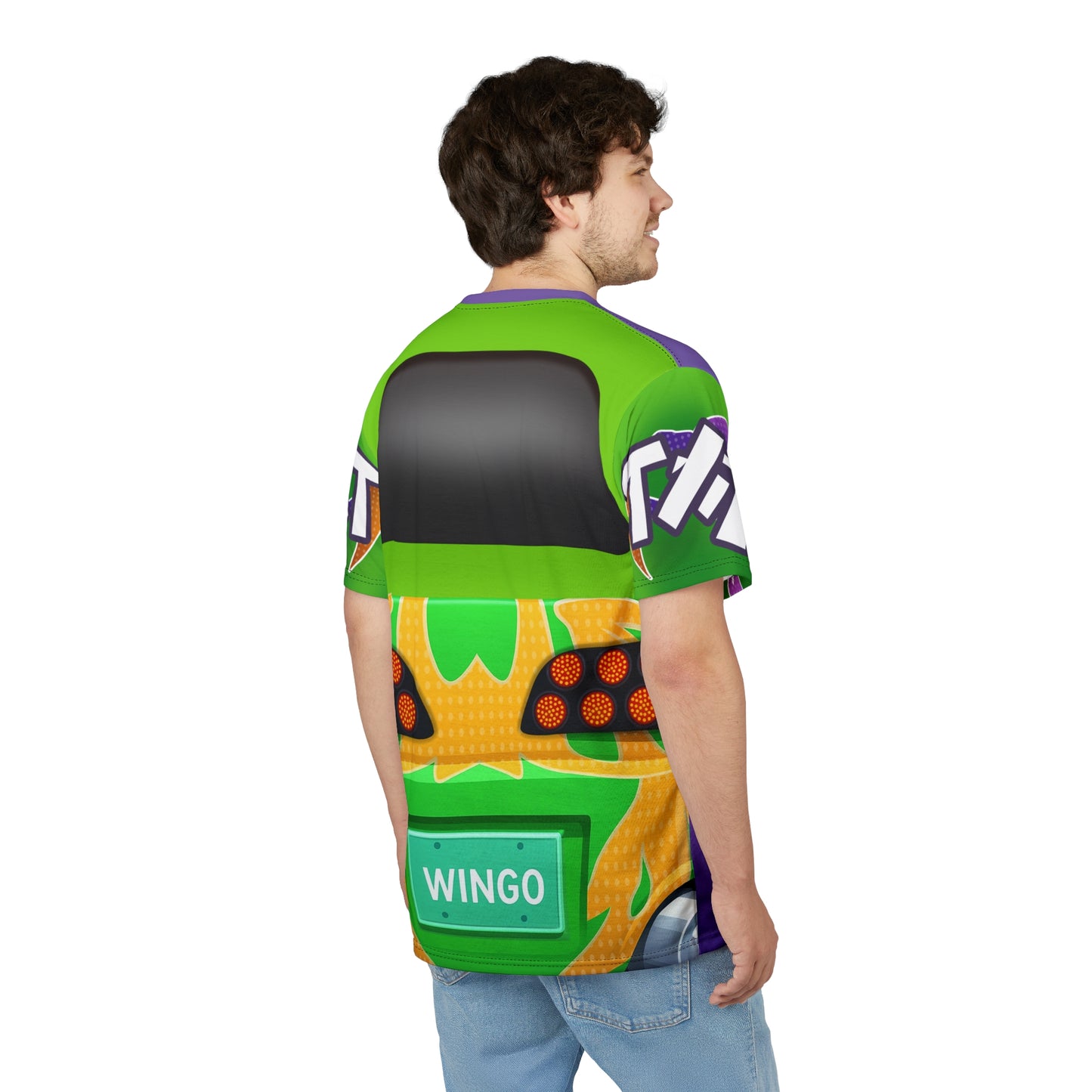 Wingo Cars Purple Green Shirt, Cars Character Costume