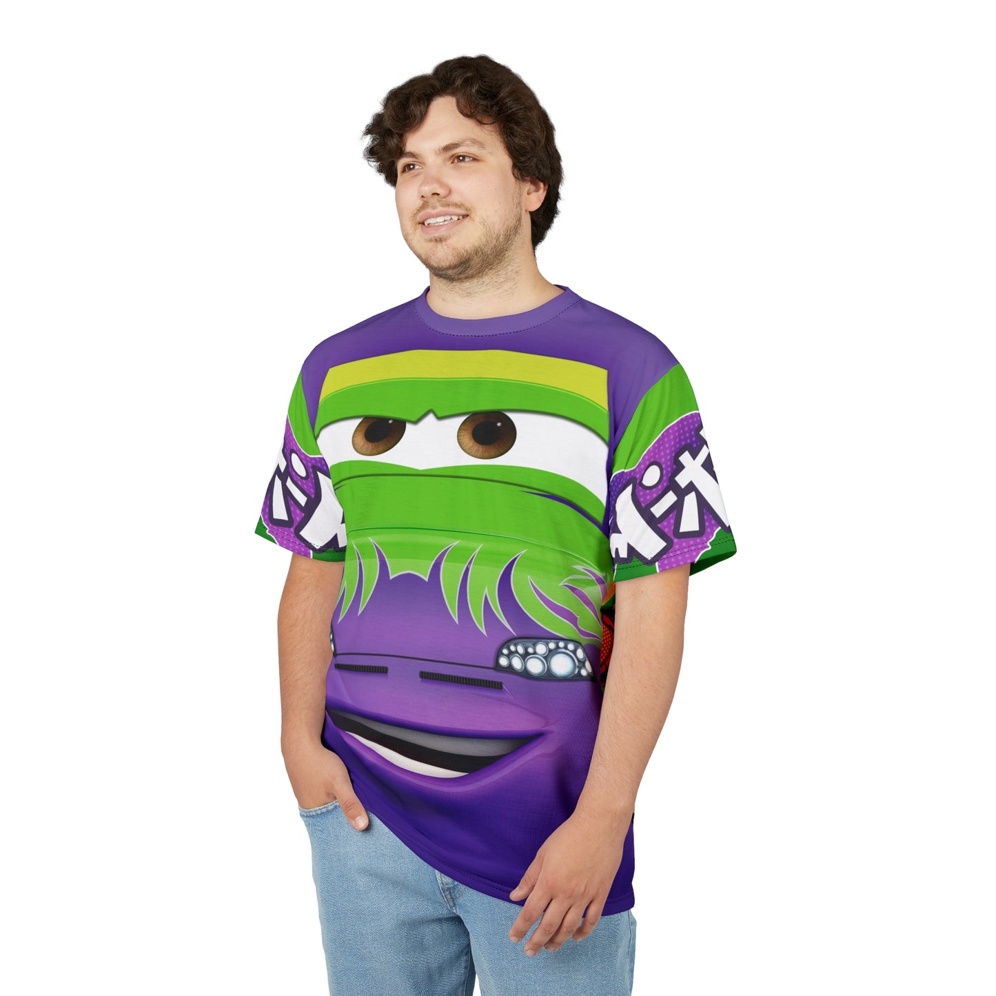 Wingo Cars Purple Green Shirt, Cars Character Costume
