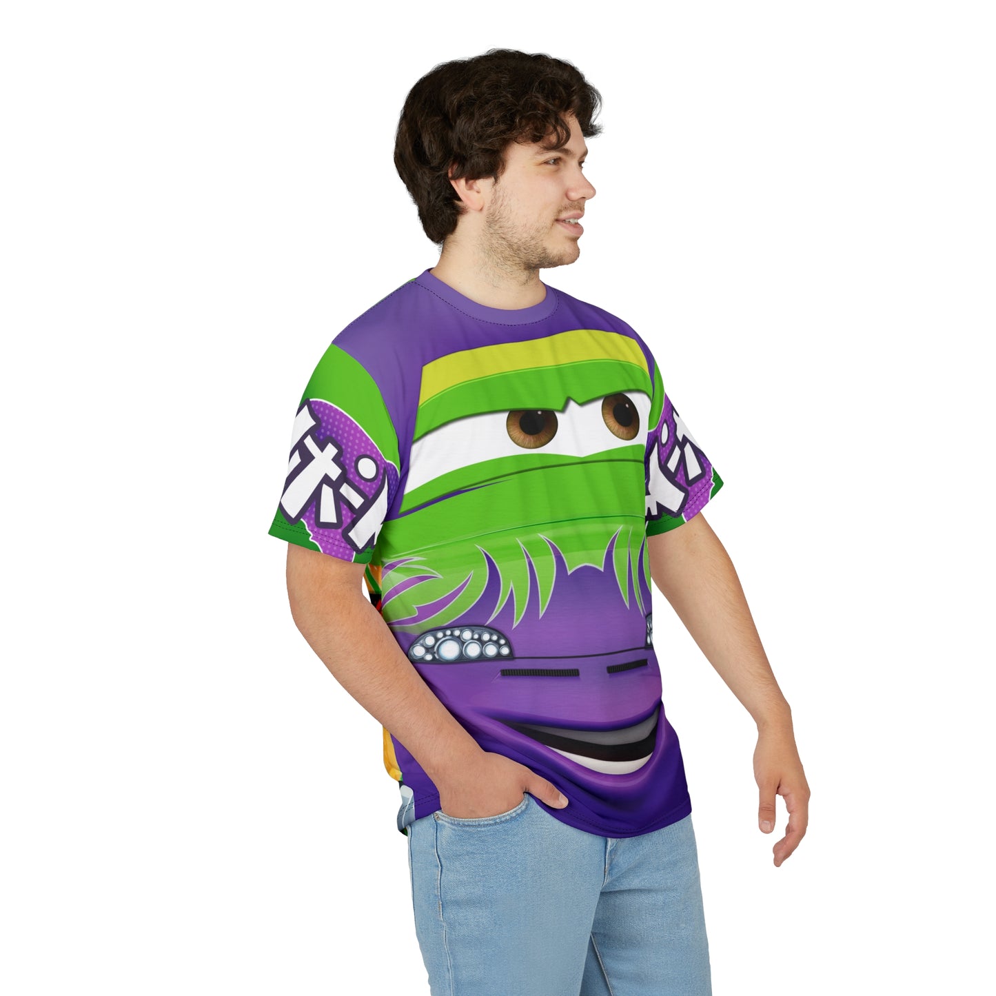 Wingo Cars Purple Green Shirt, Cars Character Costume