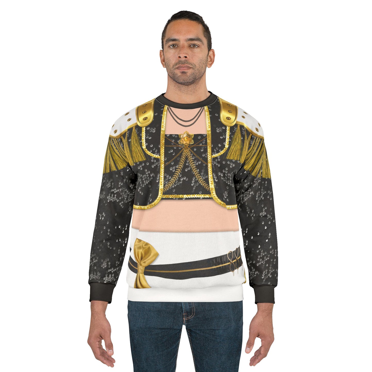 Kpop Black Gold Long Sleeve Cosplay, K-Pop IdoI Girl Group Inspired Cosplay Costume