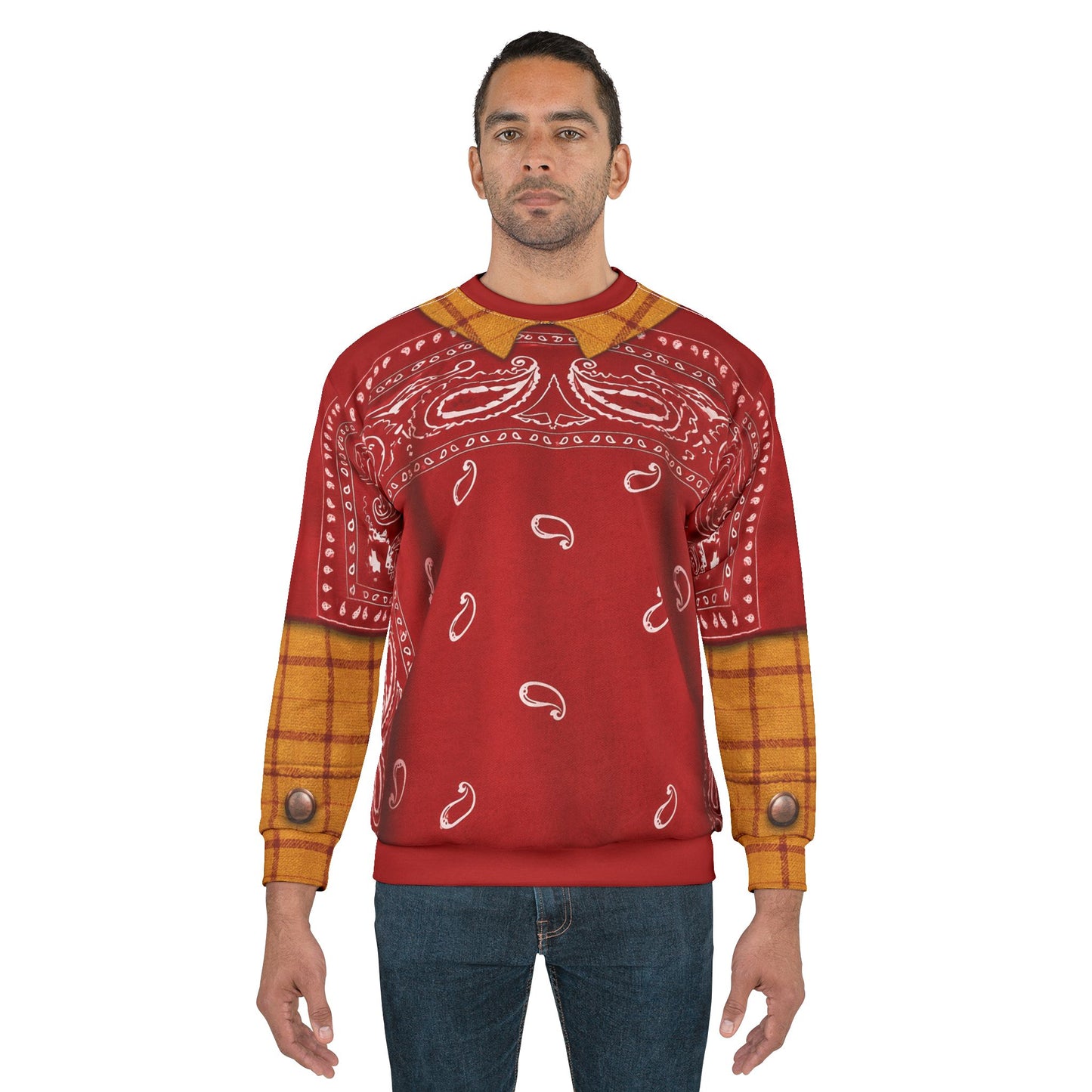 Woody Paisley Long Sleeve Cosplay, Toy Story 5 Costume