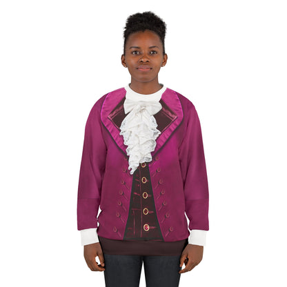 Marquis de Lafayette Purple Long Sleeve Shirt, Hamilton Musical Costume