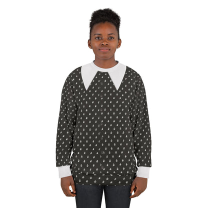 Addams Daughter Polka Dot Long Sleeve Shirt, Halloween Comedy Movies Costume