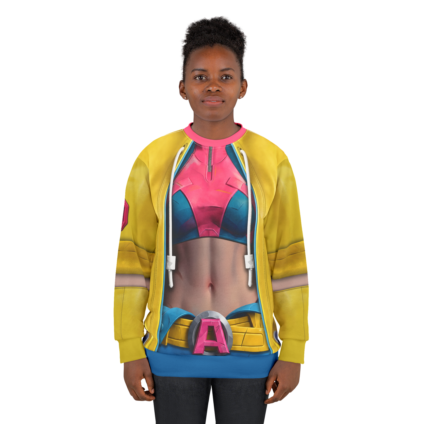 Jubilee Long Sleeve Shirt, Marvel Game Character Costume, X-Men Cosplay, Comic-Con Party Outfit, Halloween Apparel, Mutants Human Costume