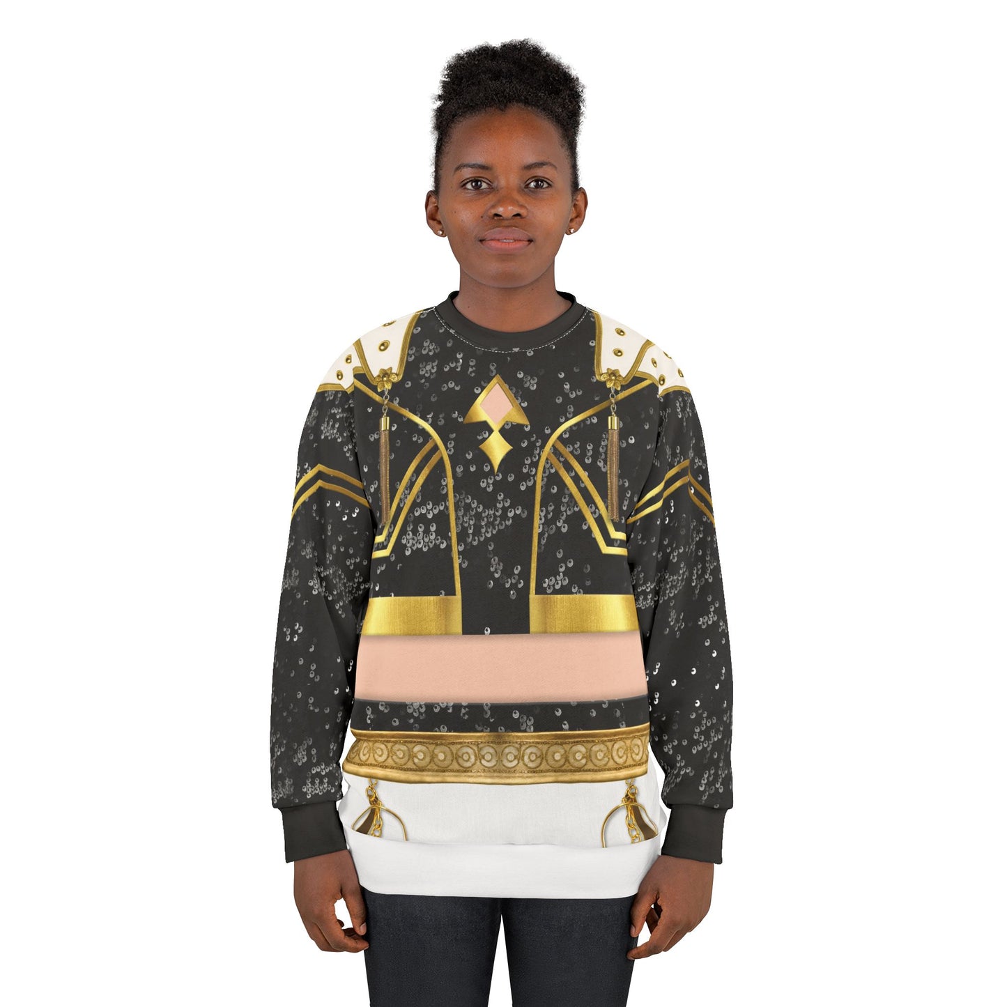 Golden Black K-Pop Long Sleeve Cosplay, Kpop IdoI Girl Group Inspired Cosplay Costume
