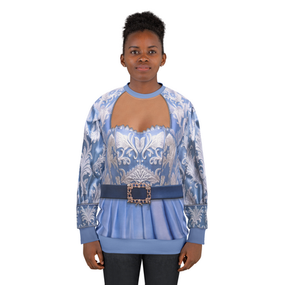 Queen Cinderella's Blue Long Sleeve Shirt, Descendants 5 Cosplay, Wicked Wonderland Fantasy Outfit, Disney Costume Cosplay