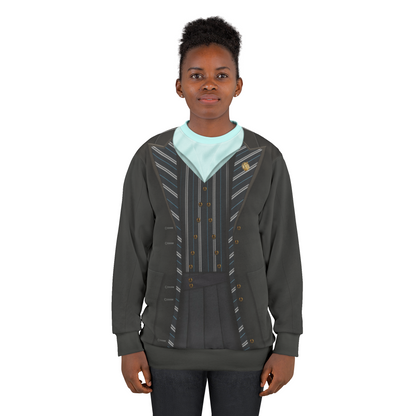 Elphaba Black Striped Shiz Uniform 2 Long Sleeve Cosplay, Wicked Character Inspired Costume