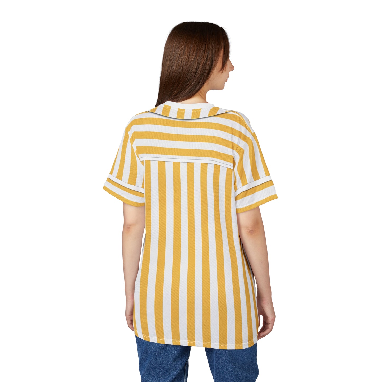 Disney Parking Cast Member Yellow Strip Shirt, Disney Cast Member Costume