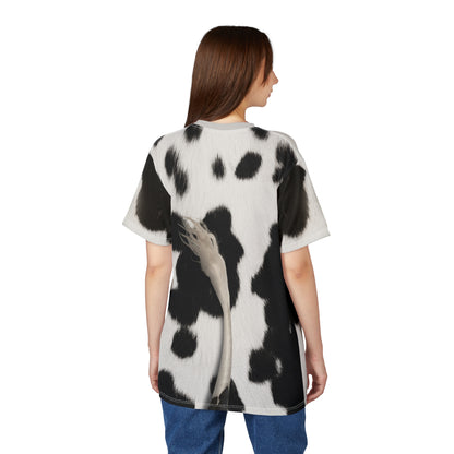 Holstein Cow Shirt, Animal Halloween Costume, Dairy Cow Black and White Cosplay, Funny Farm Costume, Animal Lover Gift, Adult Costumes