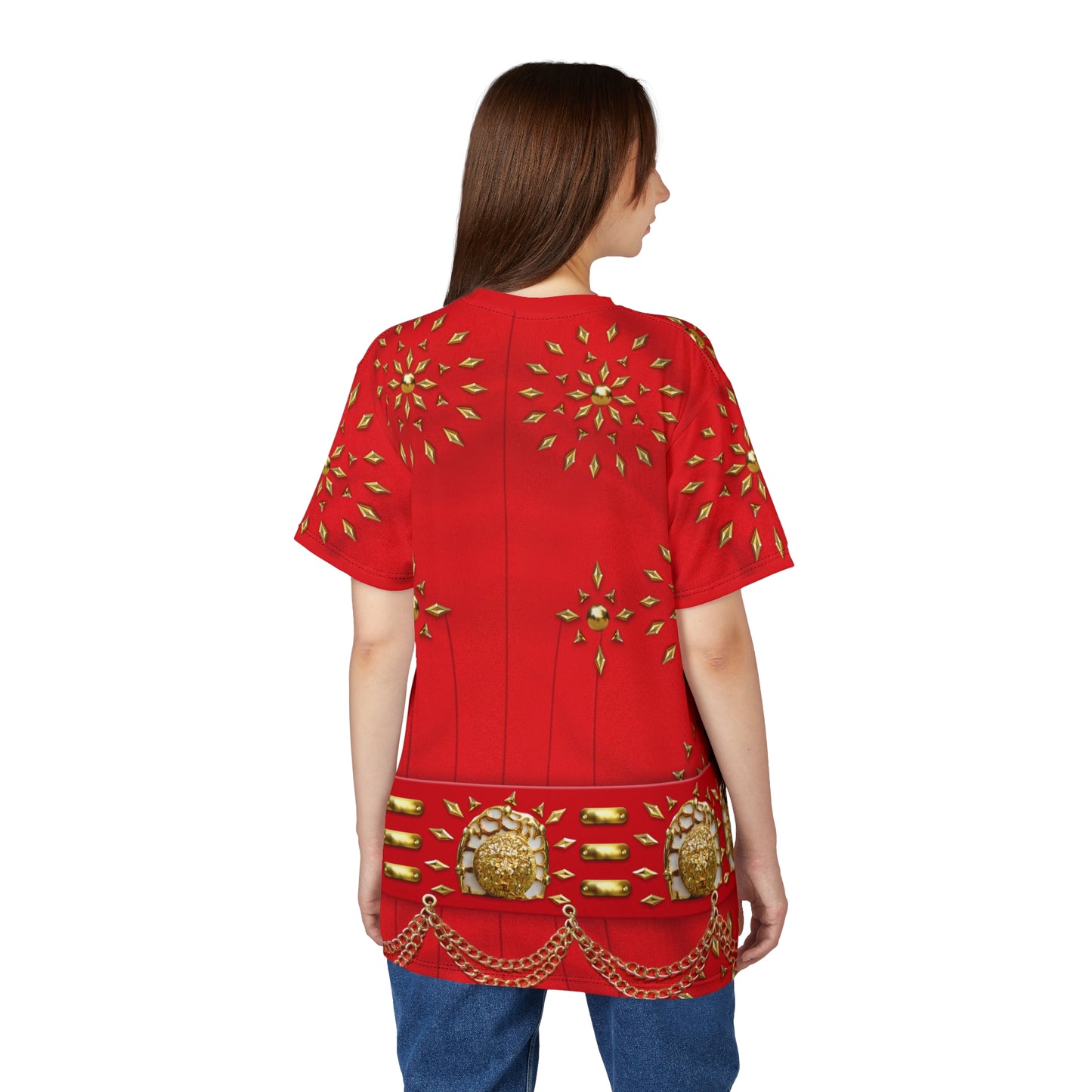 King of Rock Red & Gold Matador Shirt, Rock and Roll Legend Singer Inspired Costume