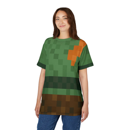 Alex Pixel Gamer Shirt, Video Game Block Character Costume