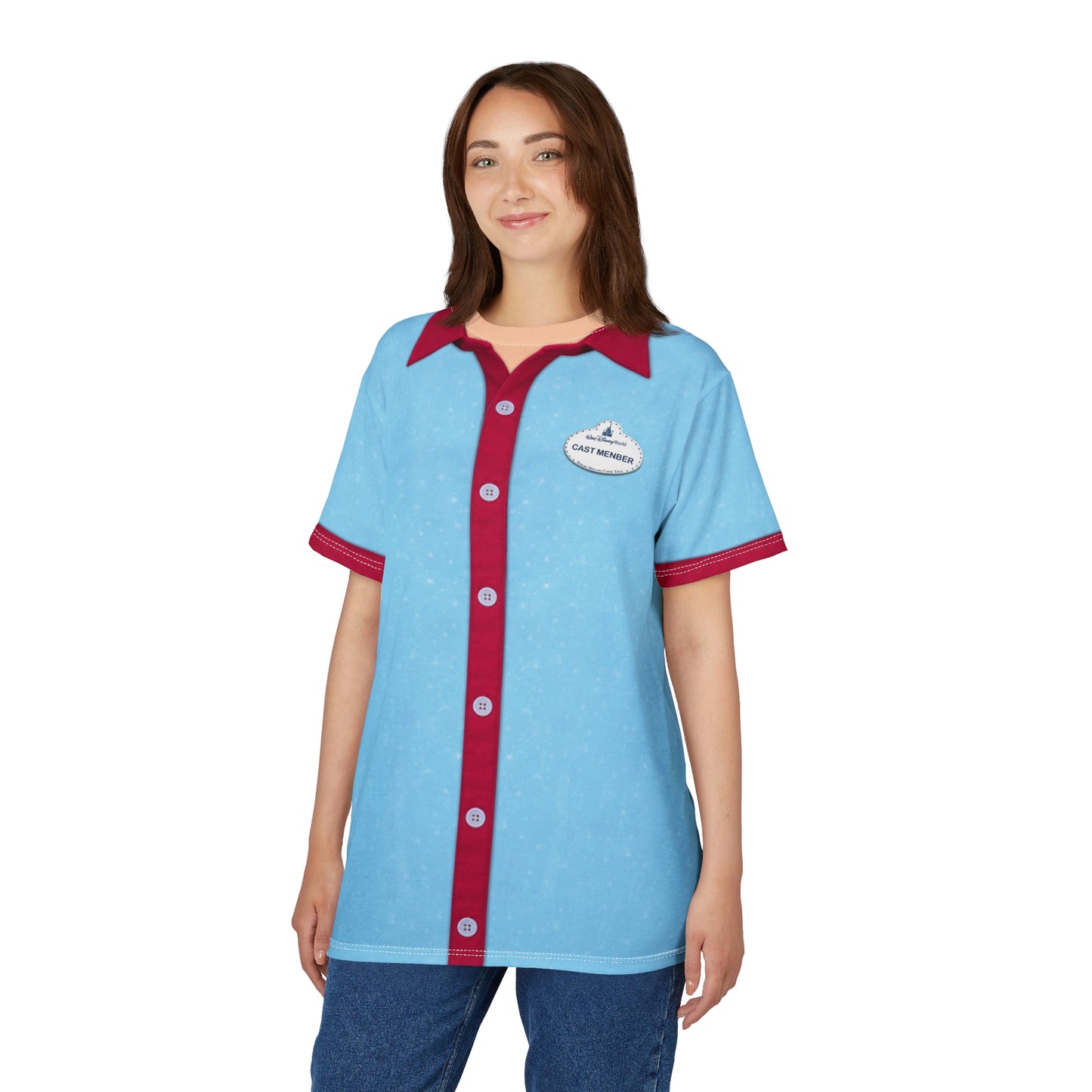 Main Street USA Uniform Shirt, Disney Cast Member Costume